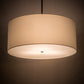 Meyda Lighting Cilindro 36" 3-Light Oil Rubbed Bronze Pendant Light With White Textrene & Statuario Idalight Shade