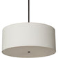Meyda Lighting Cilindro 36" 3-Light Oil Rubbed Bronze Pendant Light With White Textrene & Statuario Idalight Shade