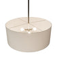 Meyda Lighting Cilindro 36" 3-Light Oil Rubbed Bronze Pendant Light With White Textrene & Statuario Idalight Shade