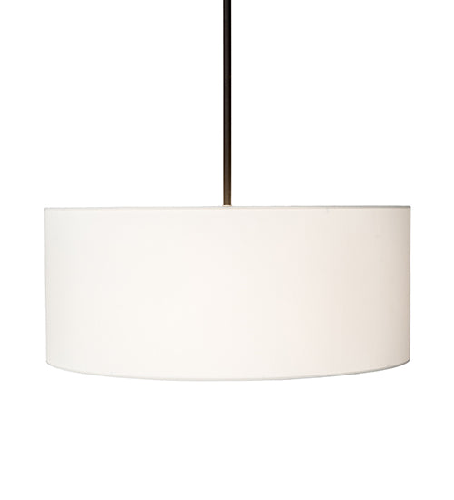 Meyda Lighting Cilindro 36" 3-Light Oil Rubbed Bronze Pendant Light With White Textrene & Statuario Idalight Shade