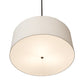 Meyda Lighting Cilindro 36" 3-Light Oil Rubbed Bronze Pendant Light With White Textrene & Statuario Idalight Shade