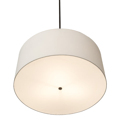 Meyda Lighting Cilindro 36" 3-Light Oil Rubbed Bronze Pendant Light With White Textrene & Statuario Idalight Shade