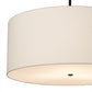 Meyda Lighting Cilindro 36" 3-Light Oil Rubbed Bronze Pendant Light With White Textrene & Statuario Idalight Shade