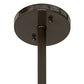 Meyda Lighting Cilindro 36" 3-Light Oil Rubbed Bronze Pendant Light With White Textrene & Statuario Idalight Shade