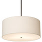 Meyda Lighting Cilindro 36" 3-Light Oil Rubbed Bronze Pendant Light With White Textrene & Statuario Idalight Shade