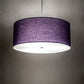 Meyda Lighting Cilindro 36" 3-Light Sparkle Silver Pendant Light With Purple Textrene & Statuario Idalight Shade