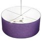 Meyda Lighting Cilindro 36" 3-Light Sparkle Silver Pendant Light With Purple Textrene & Statuario Idalight Shade