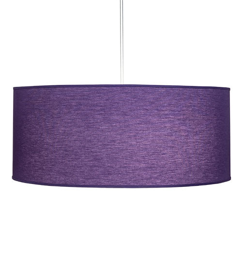 Meyda Lighting Cilindro 36" 3-Light Sparkle Silver Pendant Light With Purple Textrene & Statuario Idalight Shade