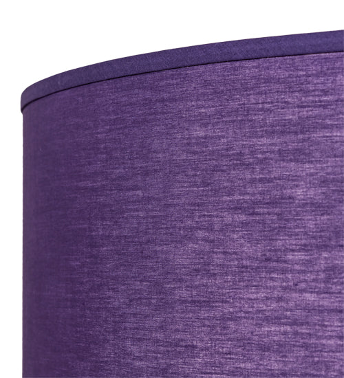 Meyda Lighting Cilindro 36" 3-Light Sparkle Silver Pendant Light With Purple Textrene & Statuario Idalight Shade