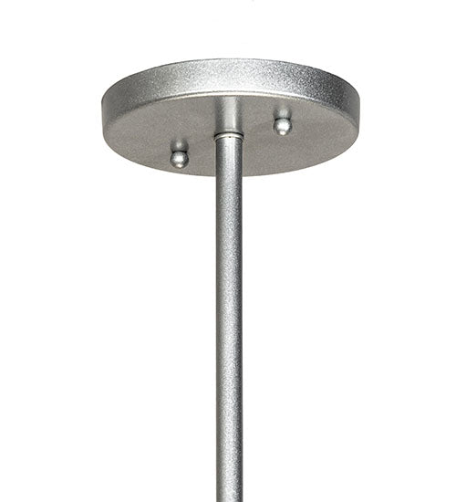Meyda Lighting Cilindro 36" 3-Light Sparkle Silver Pendant Light With Purple Textrene & Statuario Idalight Shade