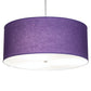 Meyda Lighting Cilindro 36" 3-Light Sparkle Silver Pendant Light With Purple Textrene & Statuario Idalight Shade