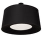 Meyda Lighting Cilindro 36" 3-Light Textured Black Tapered Pendant Light With Black Textrene & Statuario Idalight Shade