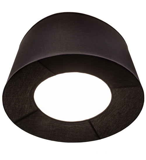 Meyda Lighting Cilindro 36" 3-Light Textured Black Tapered Pendant Light With Black Textrene & Statuario Idalight Shade