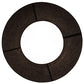 Meyda Lighting Cilindro 36" 3-Light Textured Black Tapered Pendant Light With Black Textrene & Statuario Idalight Shade