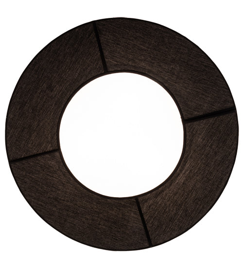 Meyda Lighting Cilindro 36" 3-Light Textured Black Tapered Pendant Light With Black Textrene & Statuario Idalight Shade
