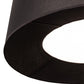 Meyda Lighting Cilindro 36" 3-Light Textured Black Tapered Pendant Light With Black Textrene & Statuario Idalight Shade