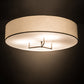 Meyda Lighting Cilindro 36" 4-Light Bronze Metallic Bahn Pendant Light With Beige Eggshell Textrene Shade