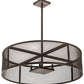 Meyda Lighting Cilindro 36" 4-Light Bronze Rame Pendant Light