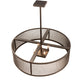 Meyda Lighting Cilindro 36" 4-Light Bronze Rame Pendant Light