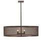 Meyda Lighting Cilindro 36" 4-Light Bronze Rame Pendant Light