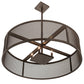 Meyda Lighting Cilindro 36" 4-Light Bronze Rame Pendant Light