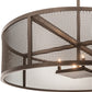 Meyda Lighting Cilindro 36" 4-Light Bronze Rame Pendant Light