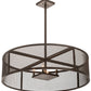 Meyda Lighting Cilindro 36" 4-Light Bronze Rame Pendant Light
