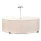 Meyda Lighting Cilindro 36" 4-Light Brushed Nickel Pendant Light With White Textrene & Statuario Idalight Shade