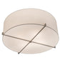Meyda Lighting Cilindro 36" 4-Light Brushed Nickel Pendant Light With White Textrene & Statuario Idalight Shade