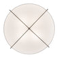 Meyda Lighting Cilindro 36" 4-Light Brushed Nickel Pendant Light With White Textrene & Statuario Idalight Shade