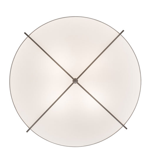 Meyda Lighting Cilindro 36" 4-Light Brushed Nickel Pendant Light With White Textrene & Statuario Idalight Shade