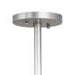 Meyda Lighting Cilindro 36" 4-Light Brushed Nickel Pendant Light With White Textrene & Statuario Idalight Shade