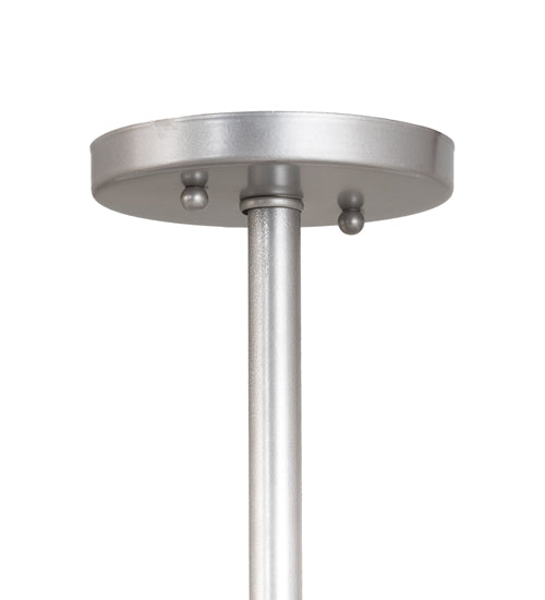 Meyda Lighting Cilindro 36" 4-Light Brushed Nickel Pendant Light With White Textrene & Statuario Idalight Shade