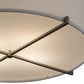 Meyda Lighting Cilindro 36" 4-Light Brushed Nickel Structure Pendant Light With White Textrene & Statuario Idalight Shade