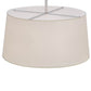 Meyda Lighting Cilindro 36" 4-Light Brushed Nickel Tapered Pendant Light With Tan Textrene Shade