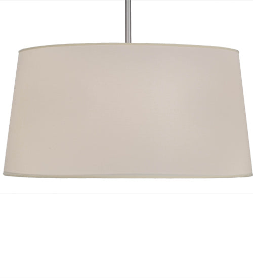 Meyda Lighting Cilindro 36" 4-Light Brushed Nickel Tapered Pendant Light With Tan Textrene Shade