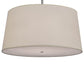 Meyda Lighting Cilindro 36" 4-Light Brushed Nickel Tapered Pendant Light With Tan Textrene Shade