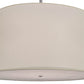 Meyda Lighting Cilindro 36" 4-Light Brushed Nickel Tapered Pendant Light With Tan Textrene Shade