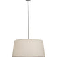 Meyda Lighting Cilindro 36" 4-Light Brushed Nickel Tapered Pendant Light With Tan Textrene Shade