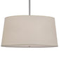 Meyda Lighting Cilindro 36" 4-Light Brushed Nickel Tapered Pendant Light With Tan Textrene Shade