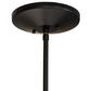 Meyda Lighting Cilindro 36" 4-Light Flat Black Deco Pendant Light With Off-White Textrene & Statuario Idalight Shade