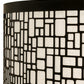 Meyda Lighting Cilindro 36" 4-Light Flat Black Deco Pendant Light With Off-White Textrene & Statuario Idalight Shade