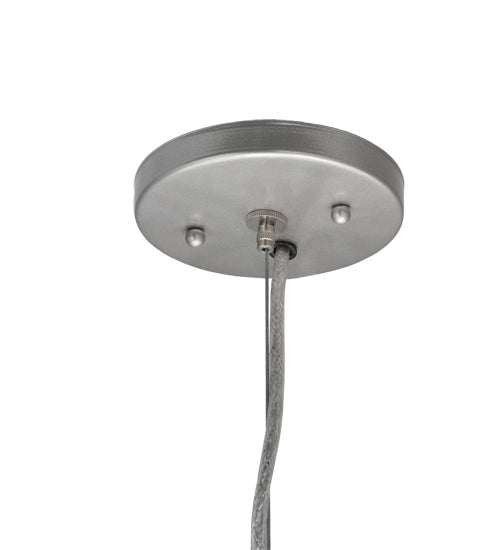 Meyda Lighting Cilindro 36" 4-Light Nickel Engranaje Pendant Light With White Textrene & Statuario Idalight Shade