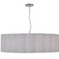 Meyda Lighting Cilindro 36" 4-Light Nickel Engranaje Pendant Light With White Textrene & Statuario Idalight Shade