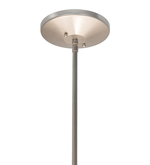 Meyda Lighting Cilindro 36" 4-Light Nickel Powder Coat Deco Pendant Light With Off White Linen & Statuario Idalight Shade