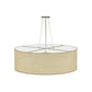 Meyda Lighting Cilindro 36" 4-Light Nickel Semi Flush Mount Light With White Burlap Textrene Shade