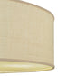 Meyda Lighting Cilindro 36" 4-Light Nickel Semi Flush Mount Light With White Burlap Textrene Shade