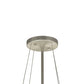 Meyda Lighting Cilindro 36" 4-Light Nickel Semi Flush Mount Light With White Burlap Textrene Shade