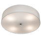Meyda Lighting Cilindro 36" 4-Light Nickel Semi-flush Mount Light With Beige Eggshell Textrene & White Statuario Idalight Shade