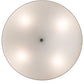 Meyda Lighting Cilindro 36" 4-Light Nickel Semi-flush Mount Light With Beige Eggshell Textrene & White Statuario Idalight Shade
